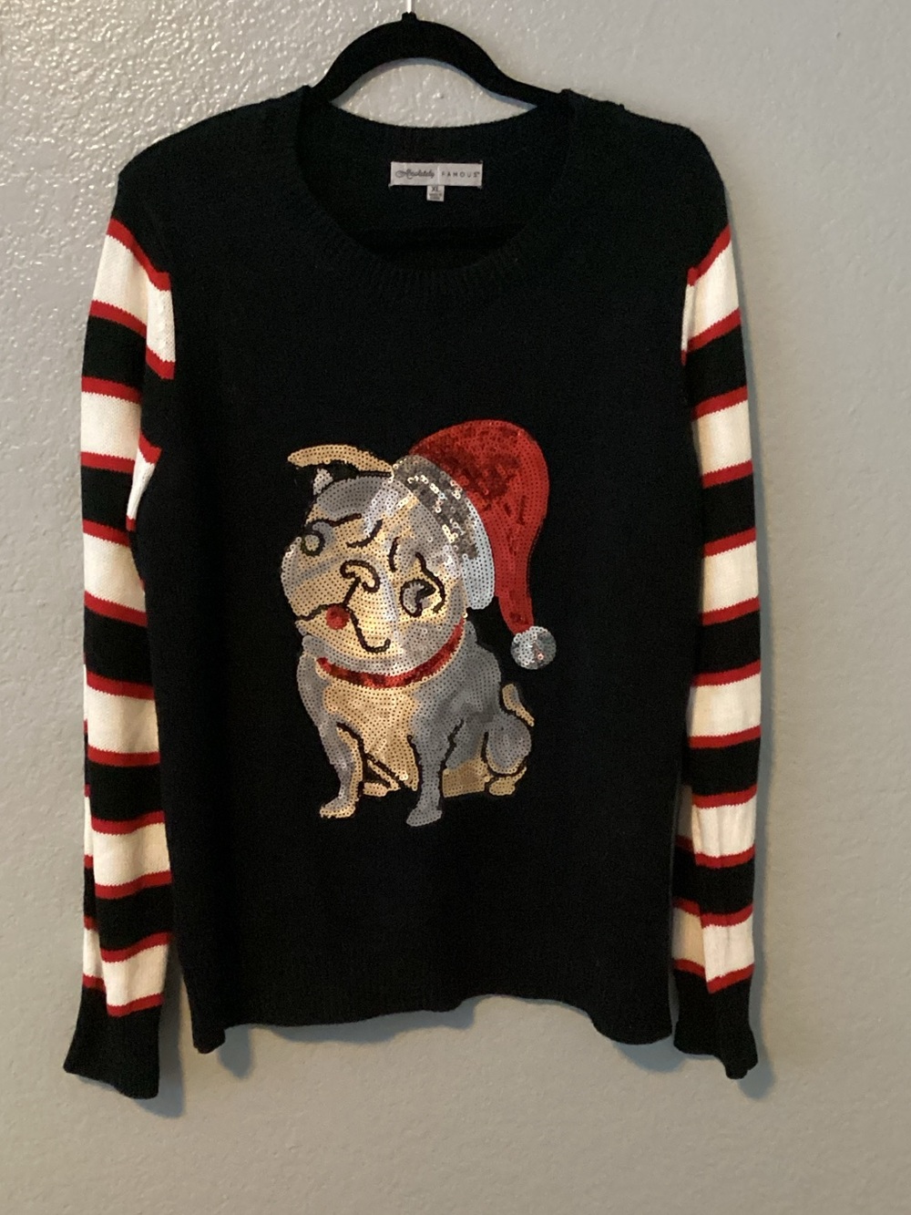Absolutely Famous Sweater with Festive Sequin
